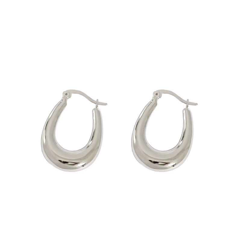 Chunky Teardrop Hoop Earrings – image 5
