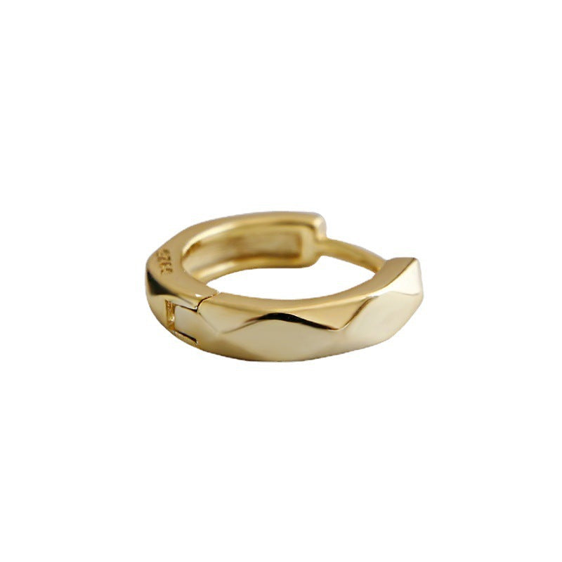 Minimalist Plain Huggie Hoop Earrings – image 5