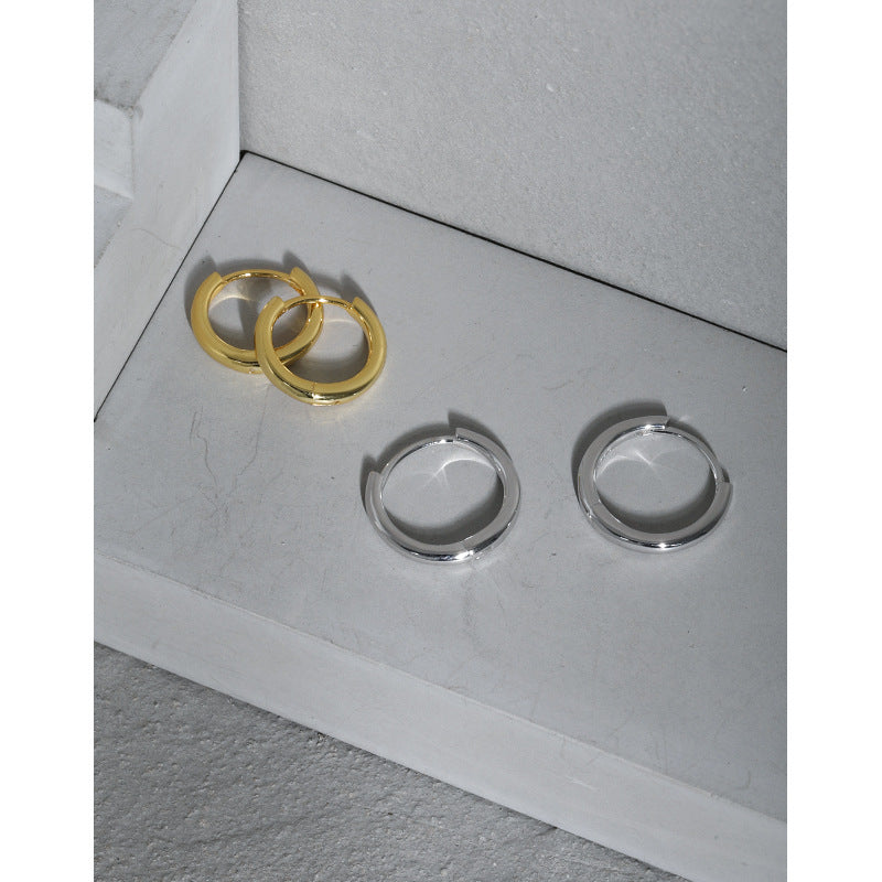 Classic Polished Huggie Hoop Earrings – huggie hoops