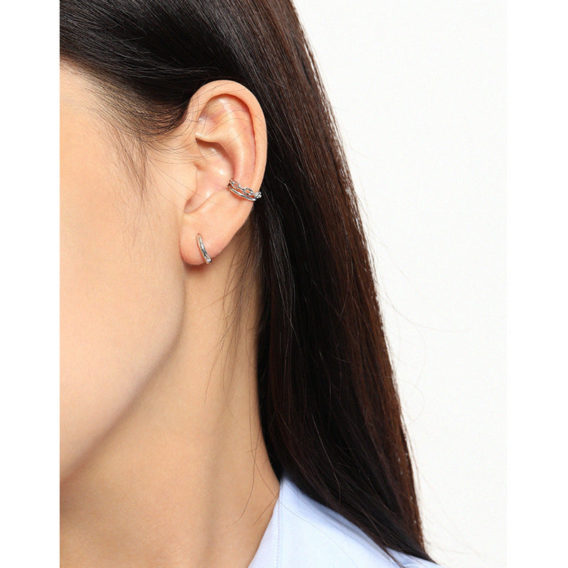 Classic Polished Huggie Hoop Earrings – image 4