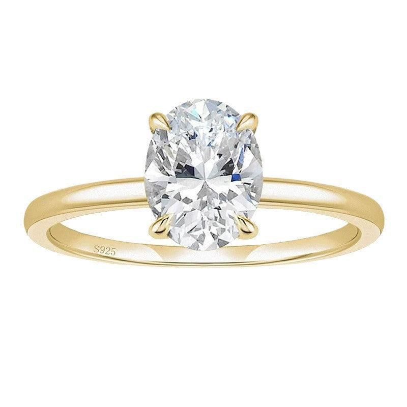 Dainty Oval 3CT Zircon Women's Ring – image 7