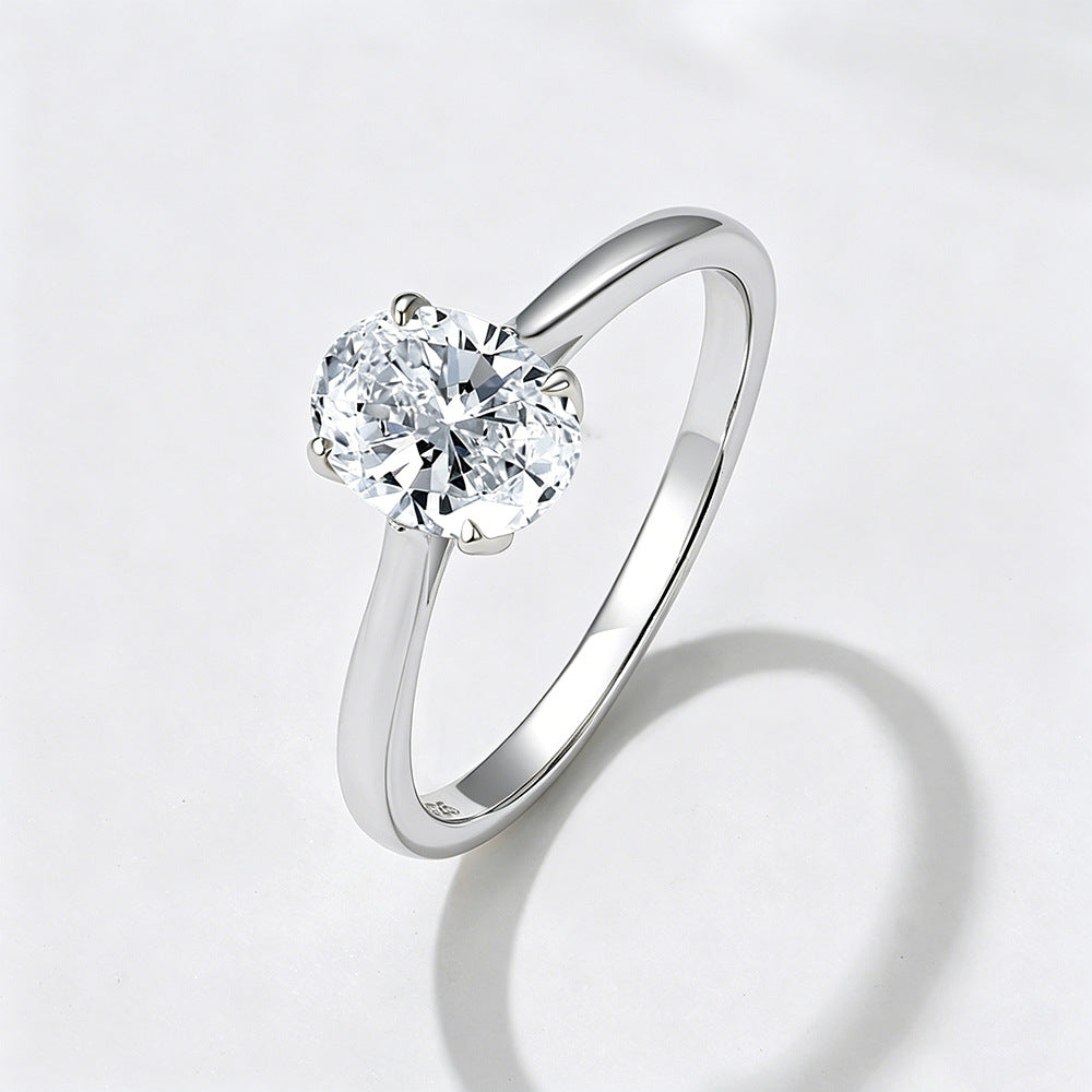 Classic Oval Moissanite Solitaire Ring – wholesale moissanite rings