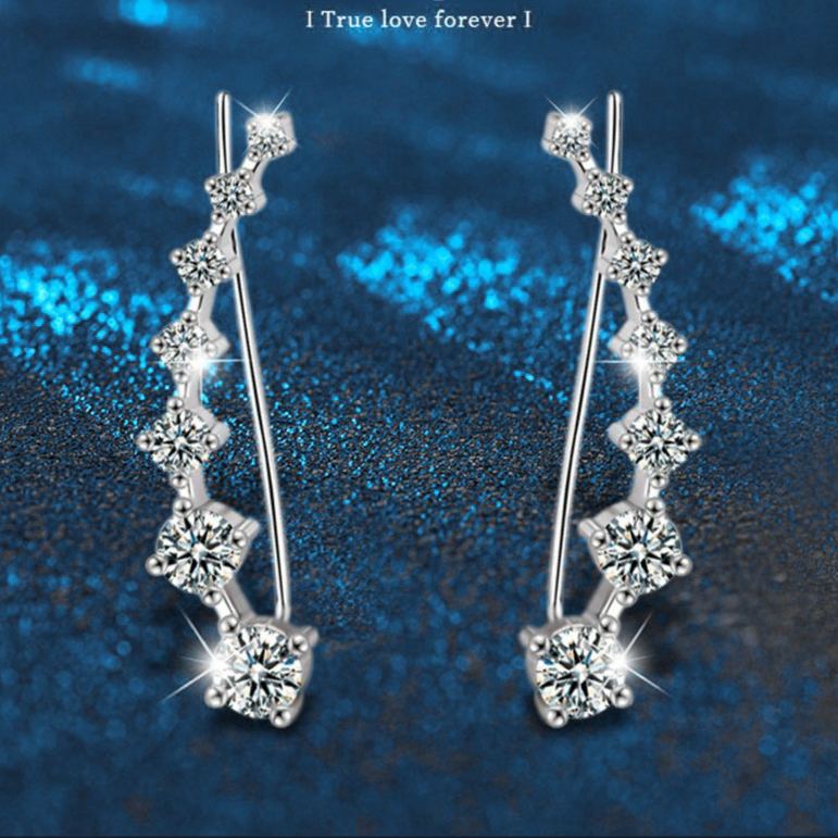 Row-Set Moissanite Stud Earrings – wholesale moissanite jewelry