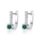 Green Diamond-Silver / 5mm-(0.5ct*2)