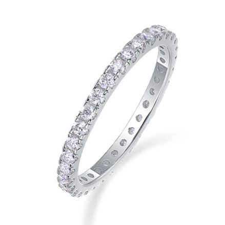 Closed-Band Fully Set Moissanite Ring – image 4