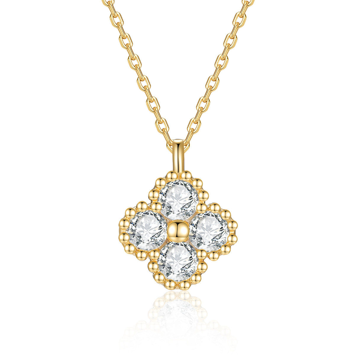 Clover Moissanite Necklace YCN585 – image 5