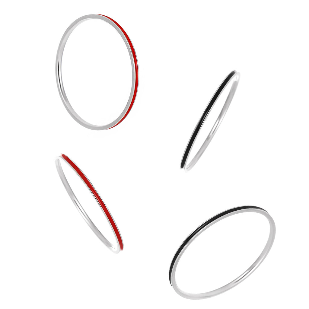 Minimalist Color Stripe Bangle Bracelet – wholesale silver bracelets