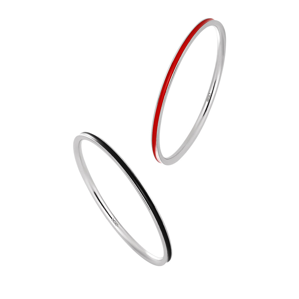 Minimalist Color Stripe Bangle Bracelet – image 5