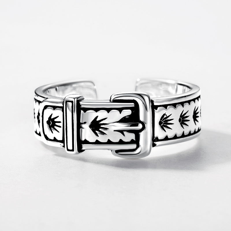 Creative Leather Buckle Ring