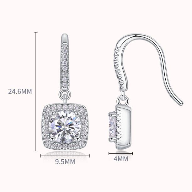 Crescent Moon Moissanite Huggie Earrings – image 4