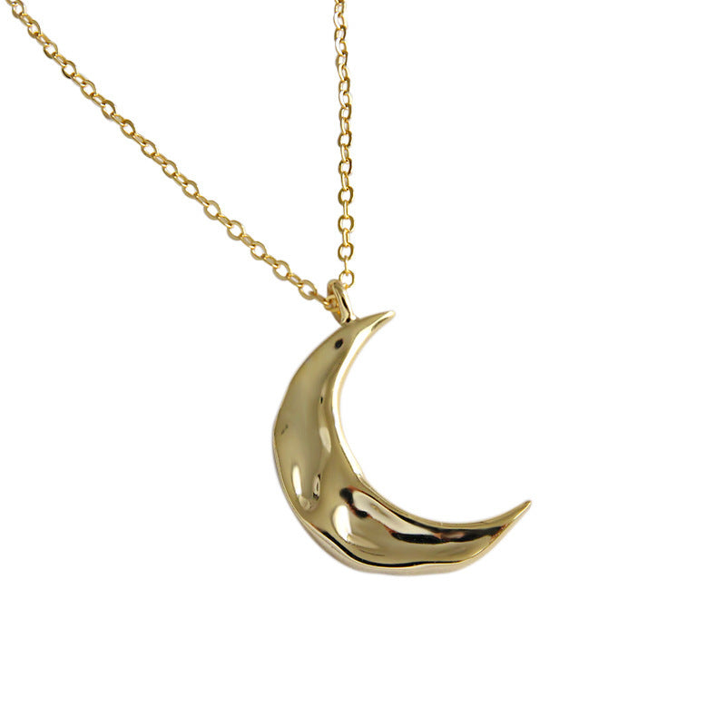 Organic Crescent Moon Pendant Necklace – image 5