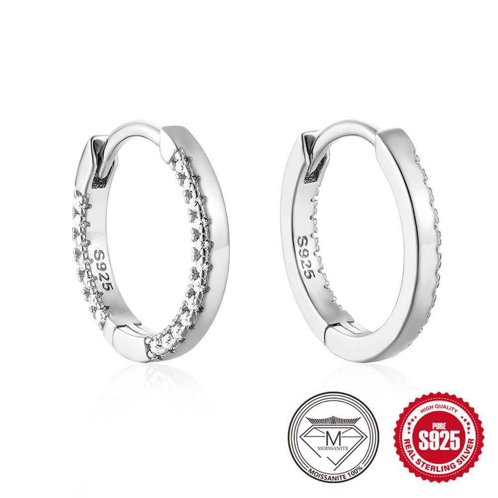 Crisscross Moissanite Hoop Earrings – image 5