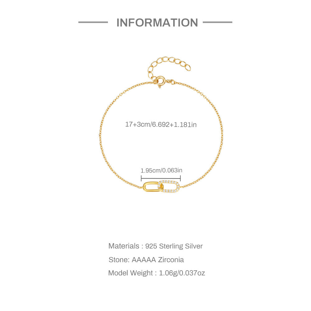 Cross Double Buckle Zircon Bracelet – image 6