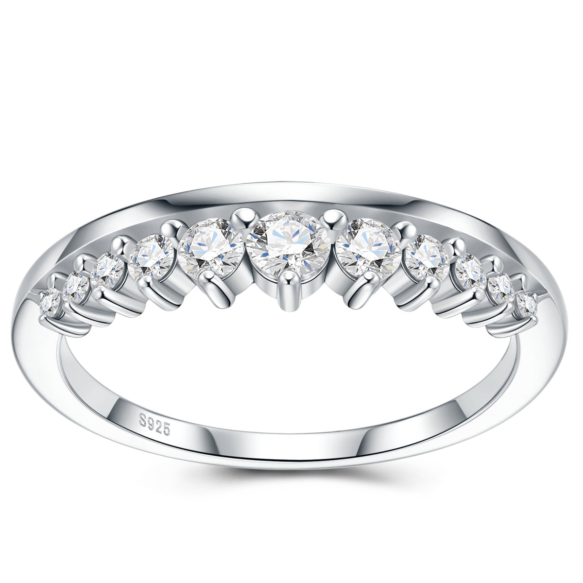Crown Ring Fully Paved with Moissanite – detail view 3