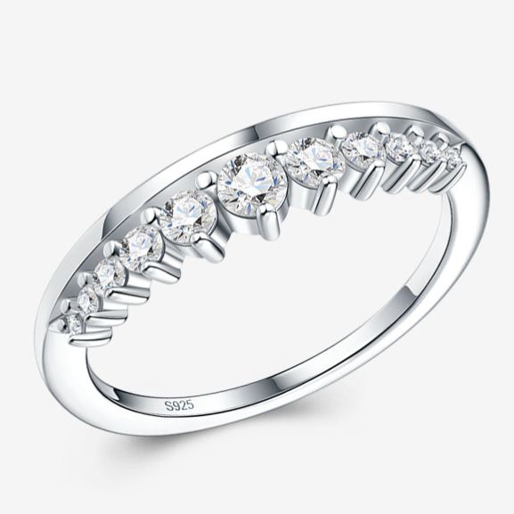 Crown Ring Fully Paved with Moissanite – image 4