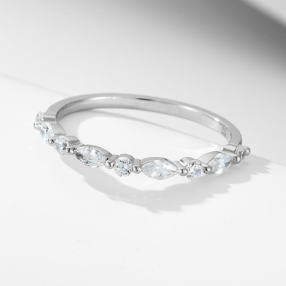 Crushed Ice CZ Bridal Ring Set – image 10