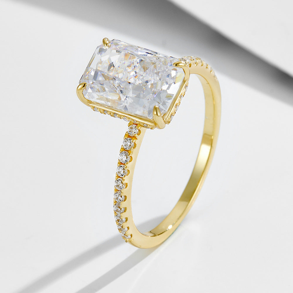 Crushed Ice CZ Bridal Ring Set – image 5