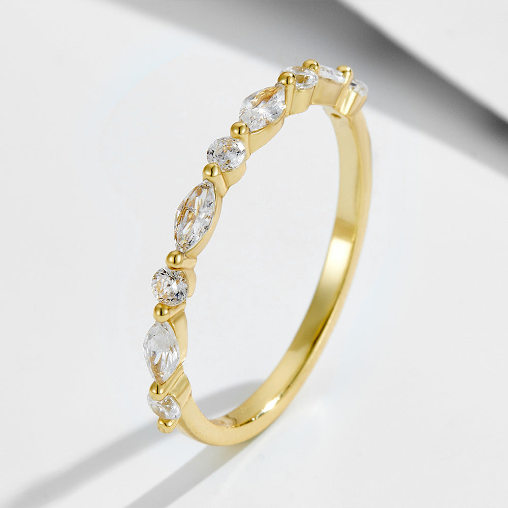 Crushed Ice CZ Bridal Ring Set – image 7