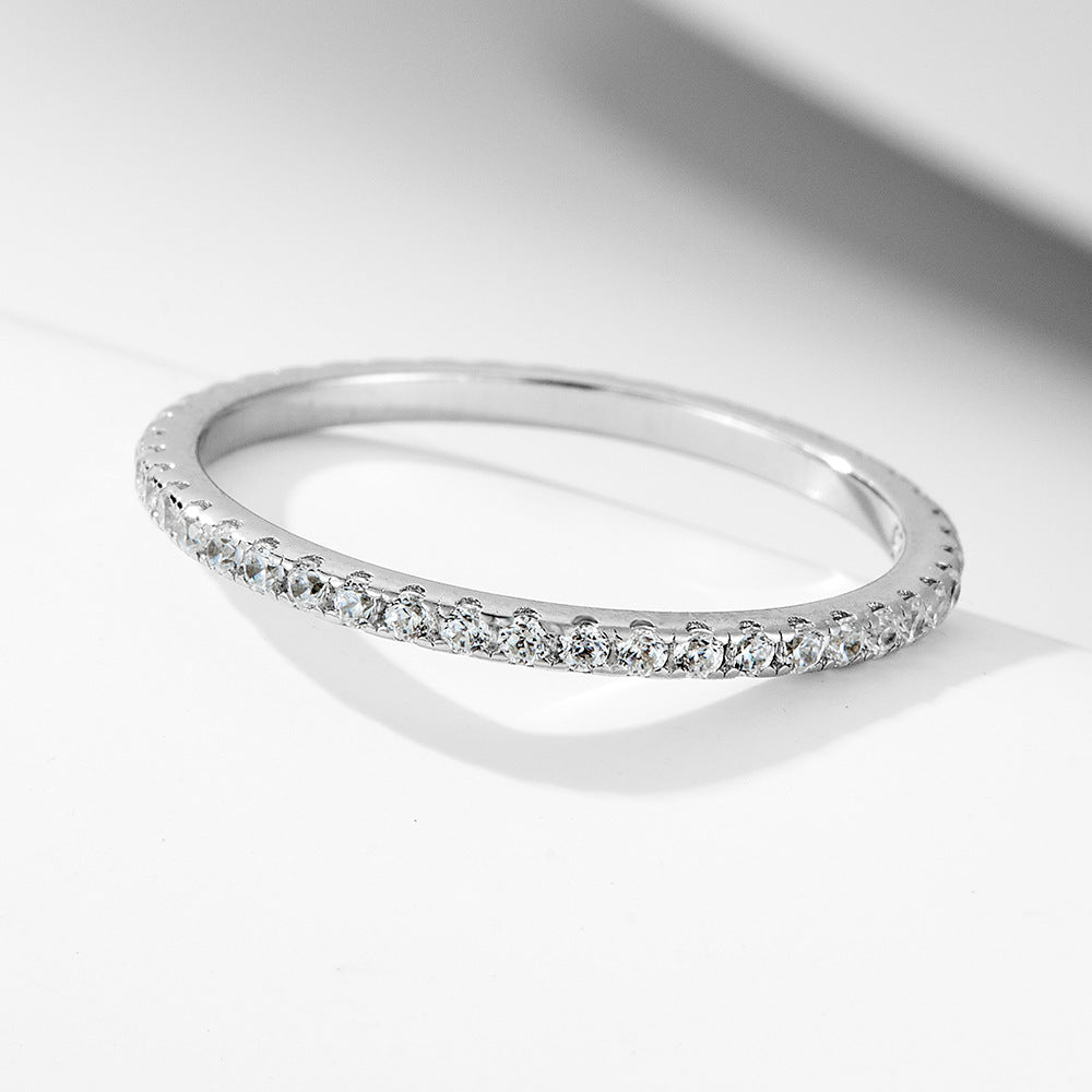 Crushed Ice CZ Bridal Ring Set – image 9
