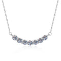 Curved Moissanite Station Necklace