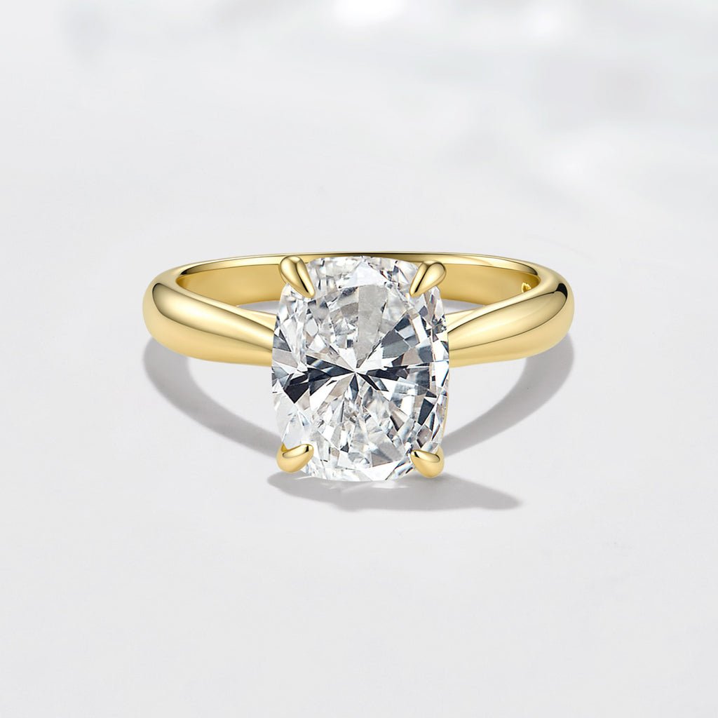 Cushion Cut Zircon Solitaire Ring – wholesale silver rings