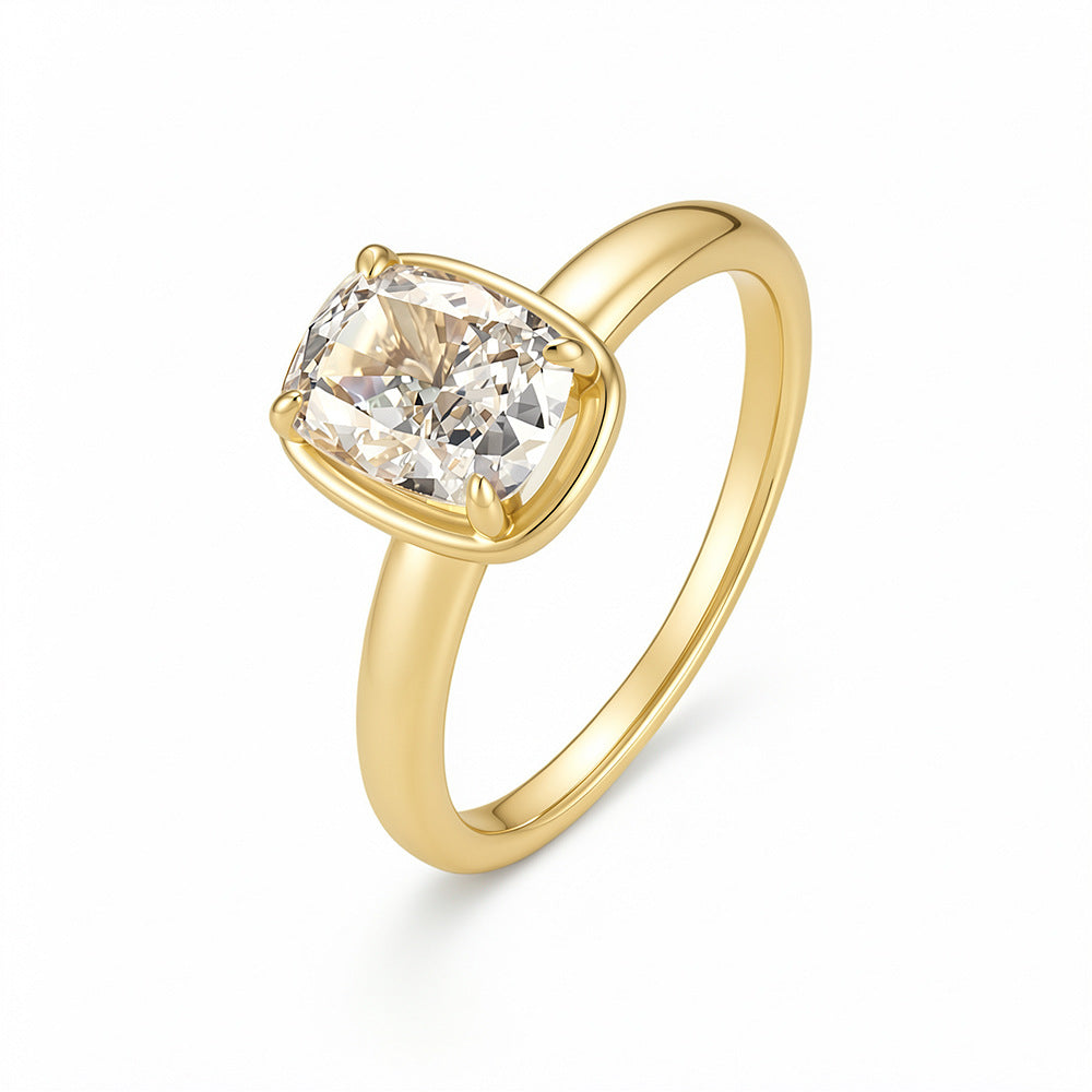 Elongated Cushion Cut CZ Solitaire Ring – wholesale silver rings