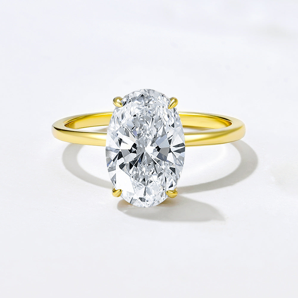 Round CZ Solitaire Eternity Ring Set – wholesale silver rings