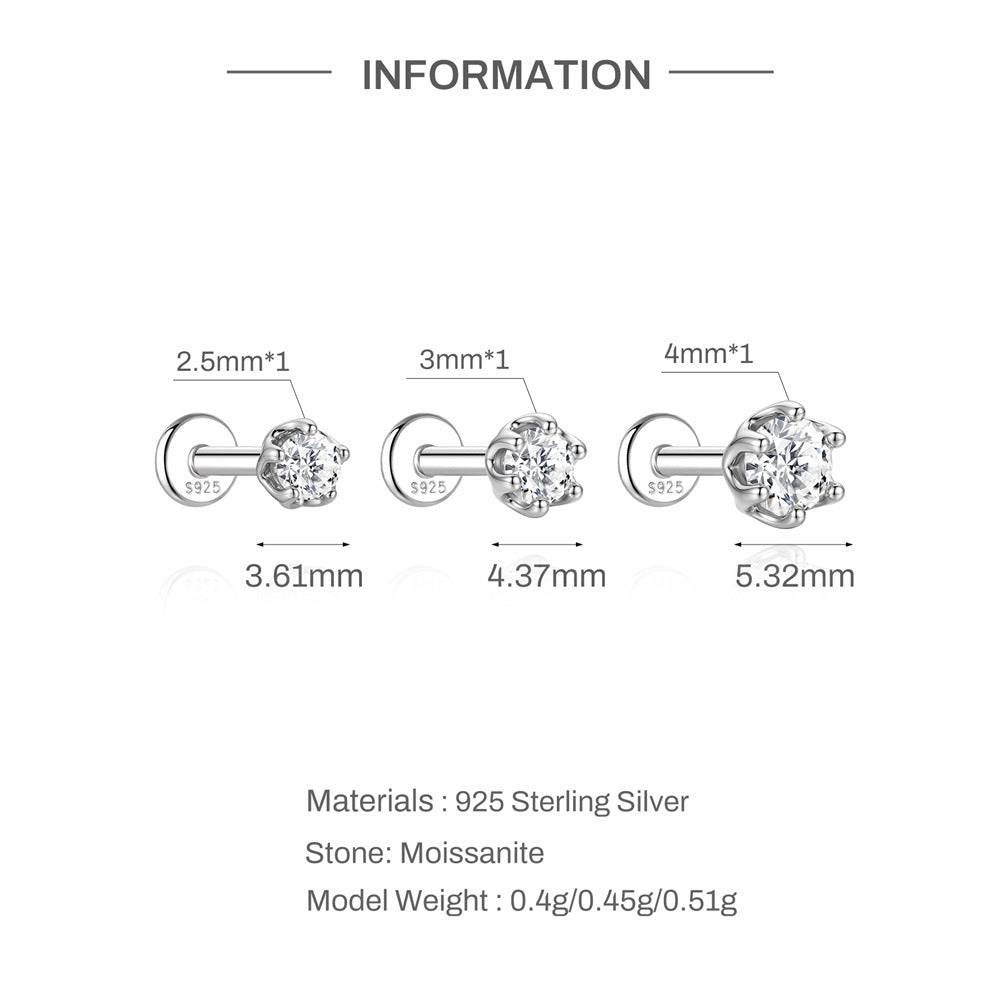 D-Color Moissanite Geometric Earrings – image 5
