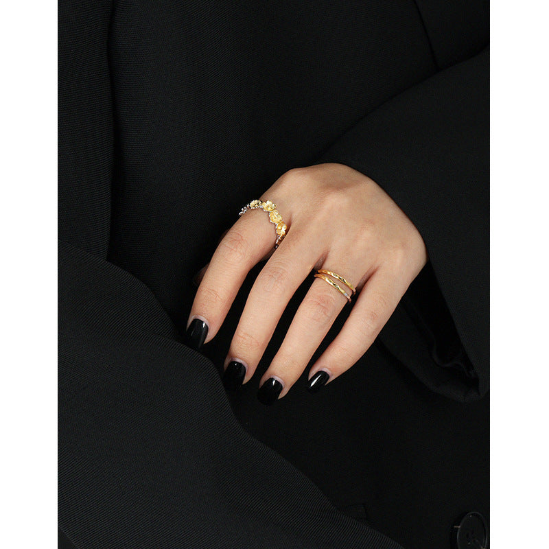 Dainty Floral Garland Open Ring – image 4