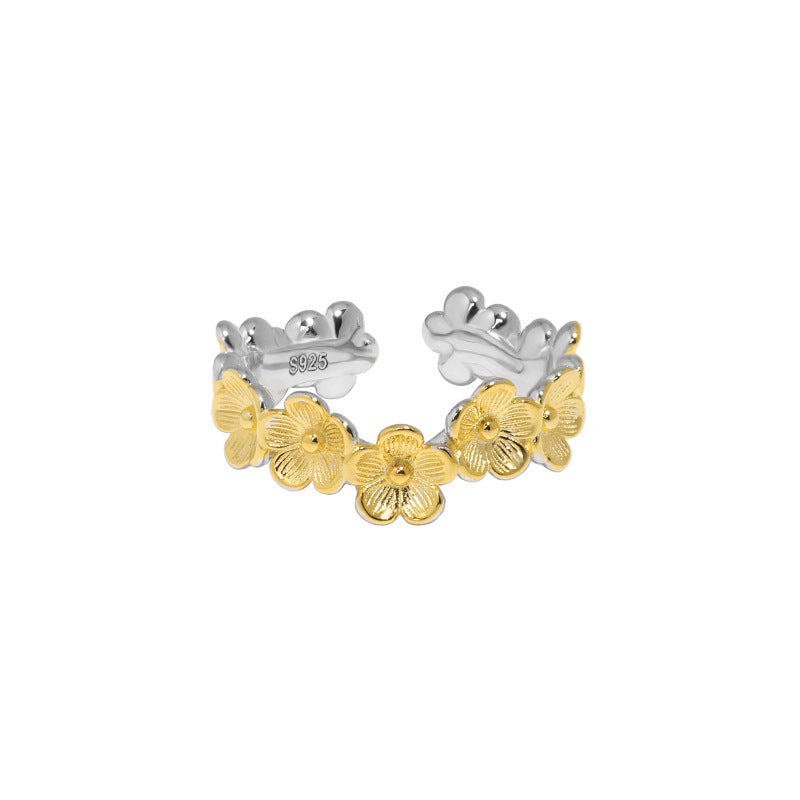 Dainty Floral Garland Open Ring – image 7