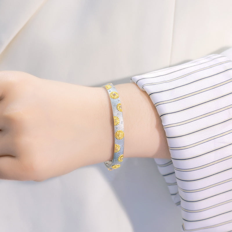 Daisy Zircon Inlaid Bangle – bracelet supplier