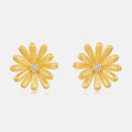 Daisy Zircon Inlaid Earrings