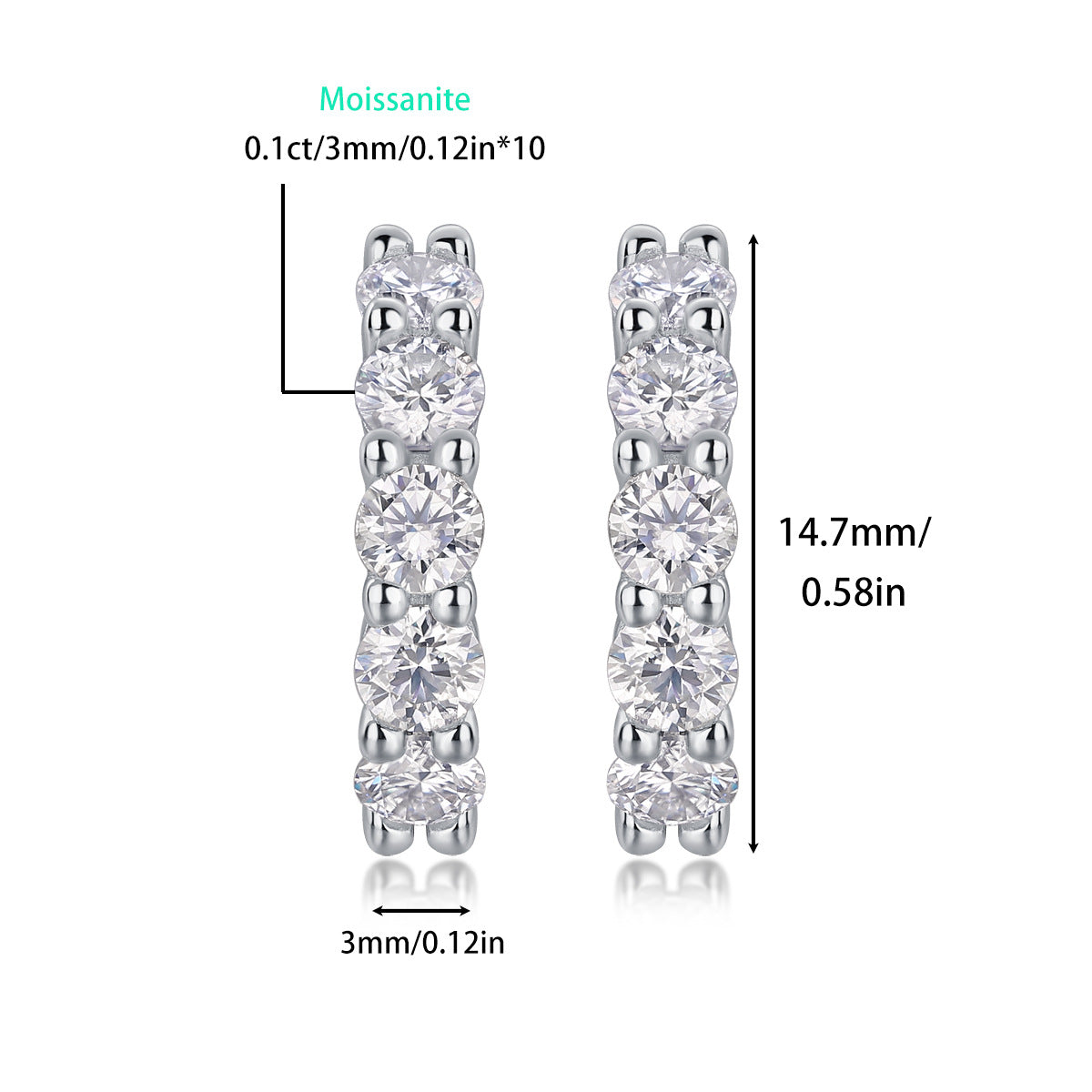 Dawn Moissanite Earrings – image 4