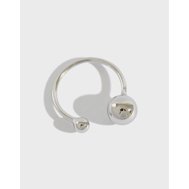 Asymmetric Double Ball Open Ring