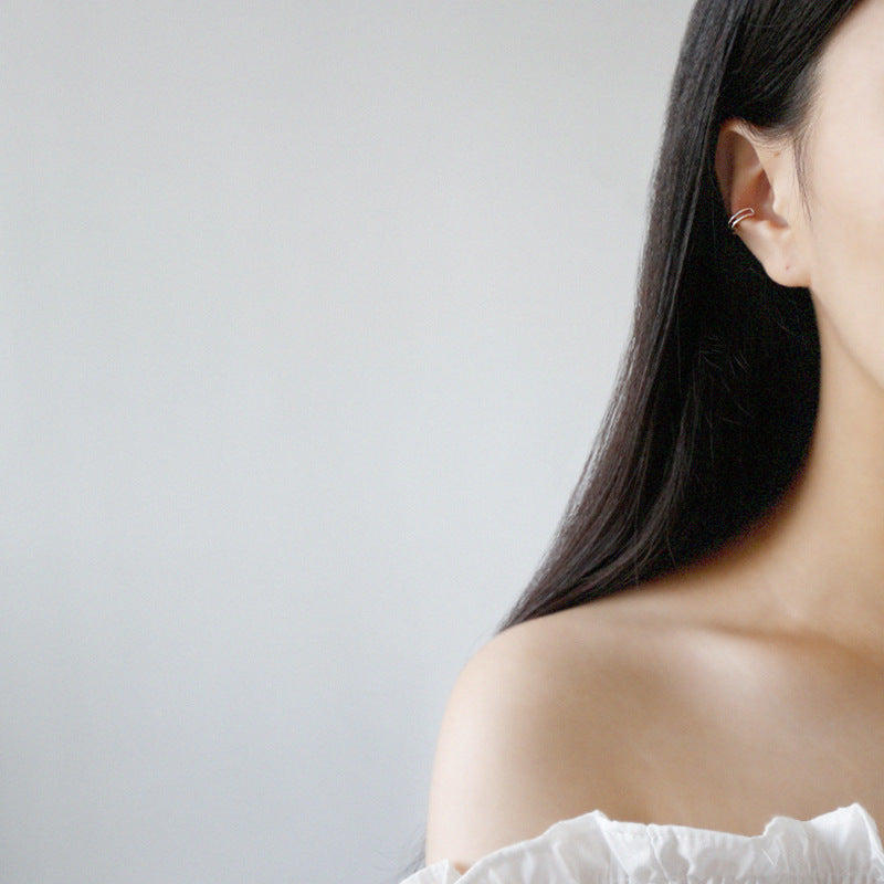 Minimalist Double Band Ear Cuffs – image 4