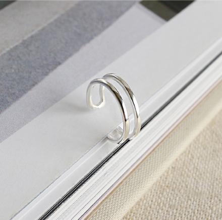 Minimalist Double Band Ear Cuffs – image 6
