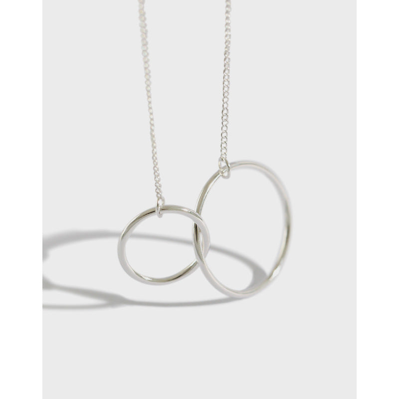 Interlocking Double Circle Necklace