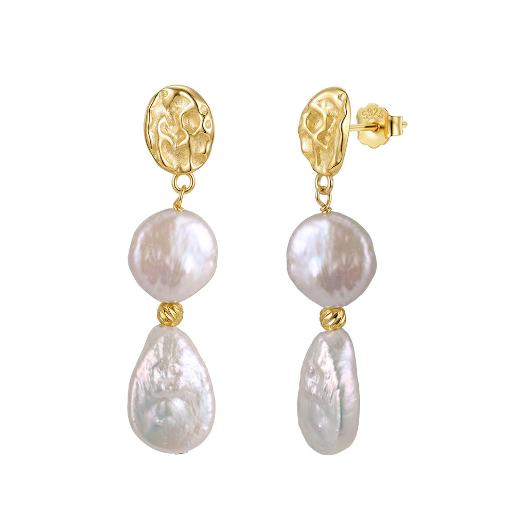 Freshwater Pearl Double Drop Earrings