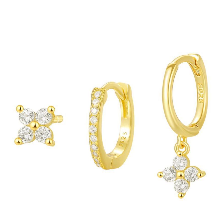 Dainty 4mm Zirconia Earrings – image 4