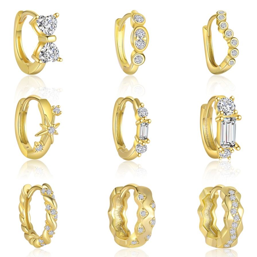 Earrings with High-Sparkle Zirconia