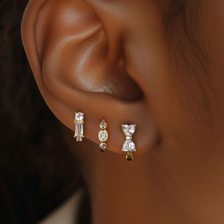 Earrings with High-Sparkle Zirconia – wholesale earrings in bulk