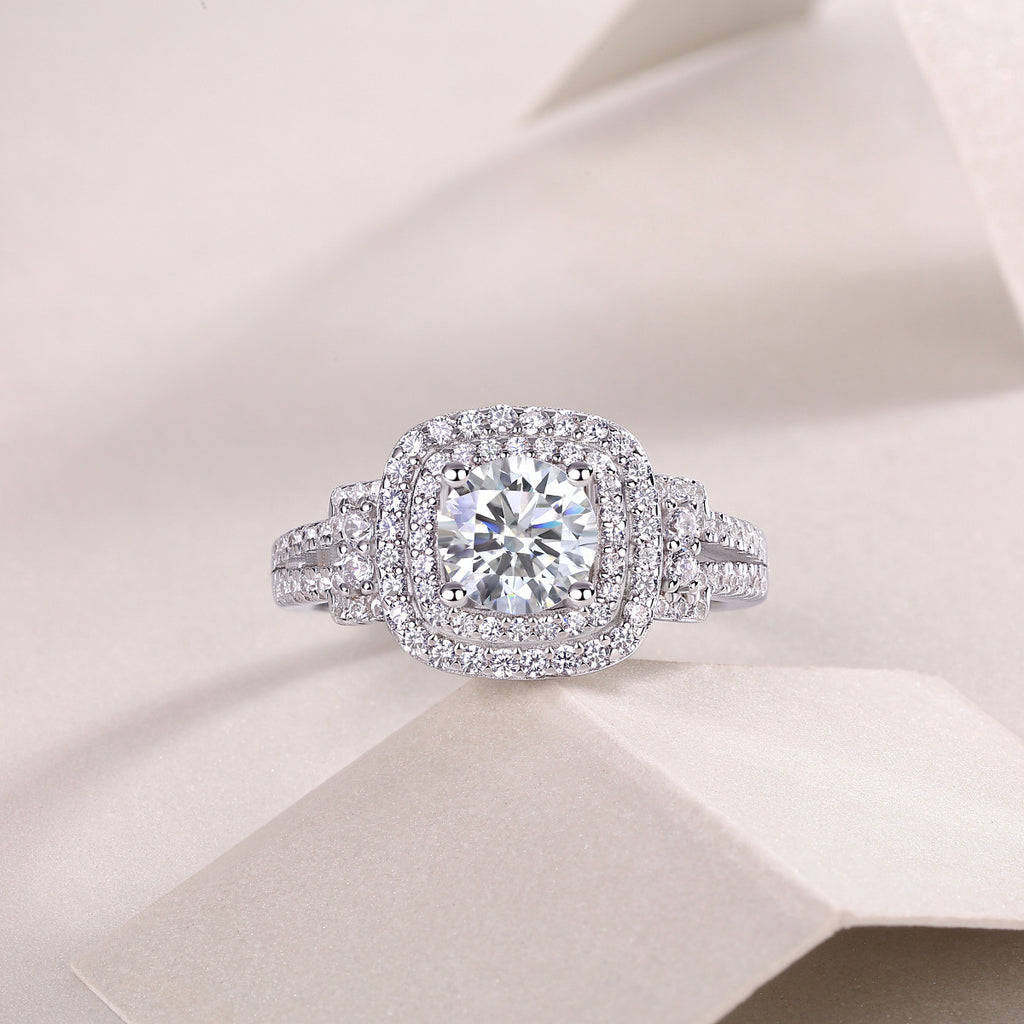 Elaborate Moissanite Ring YCR614 – wholesale moissanite rings