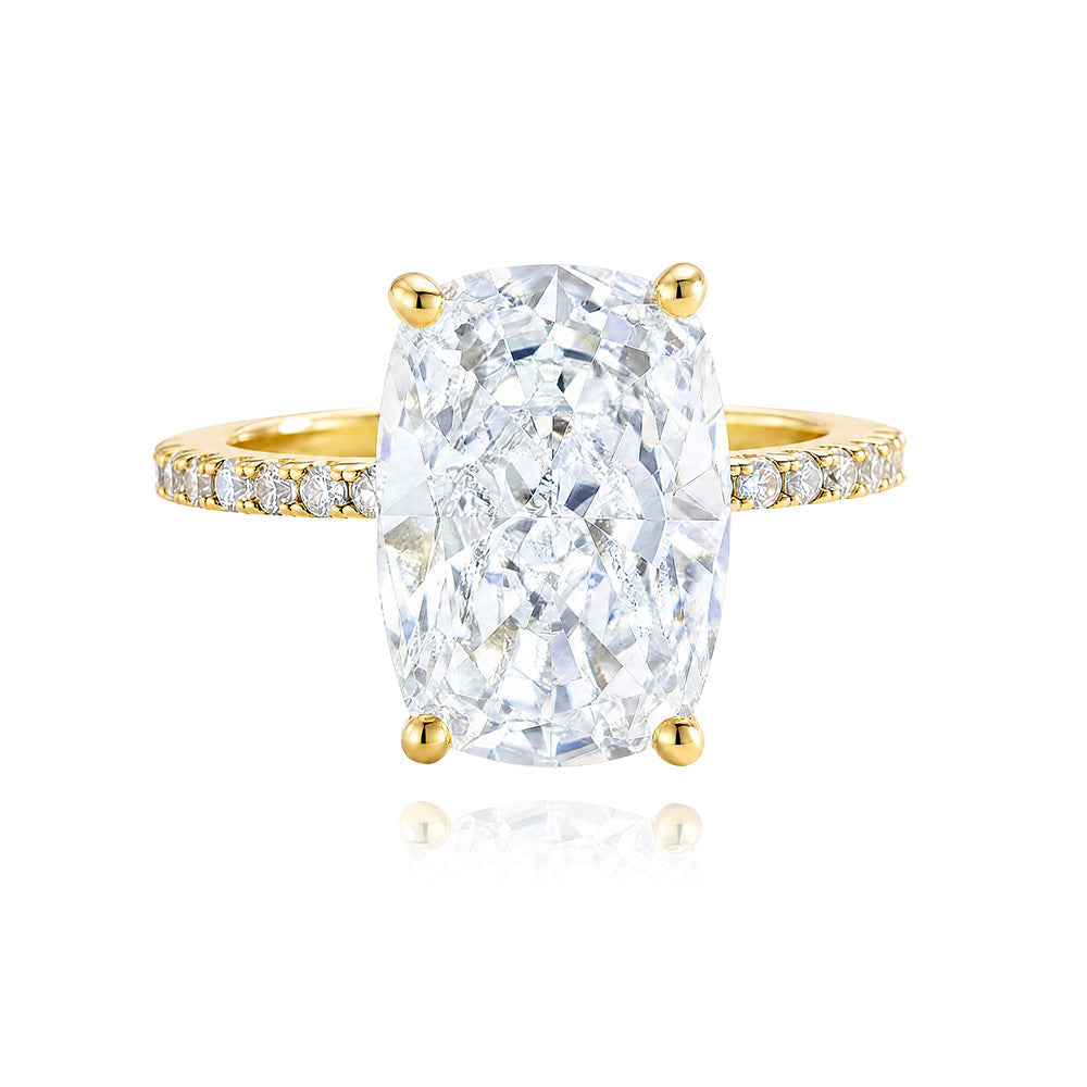 Elongated Cushion CZ Pavé Ring – wholesale silver rings