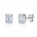 Emerald Cut Rectangle Moissanite Stud Earrings – wholesale moissanite jewelry