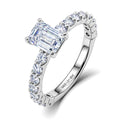 Emerald Cut Lab Grown Diamond Pave Ring – image 6