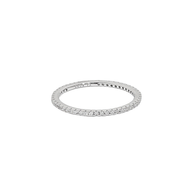 Classic Stone-Set Eternity Band Ring – image 6