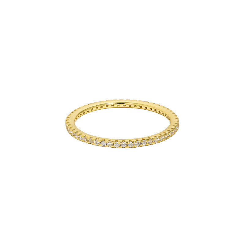 Classic Stone-Set Eternity Band Ring – image 7