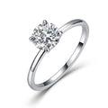 Simple Four-Claw Moissanite Ring – detail view 3