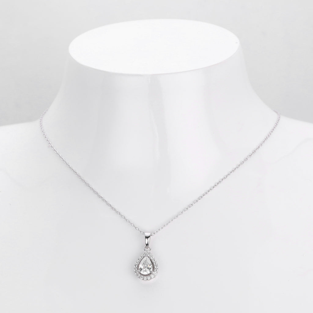 Double-Layer Zircon Earrings and Necklace Set – image 11