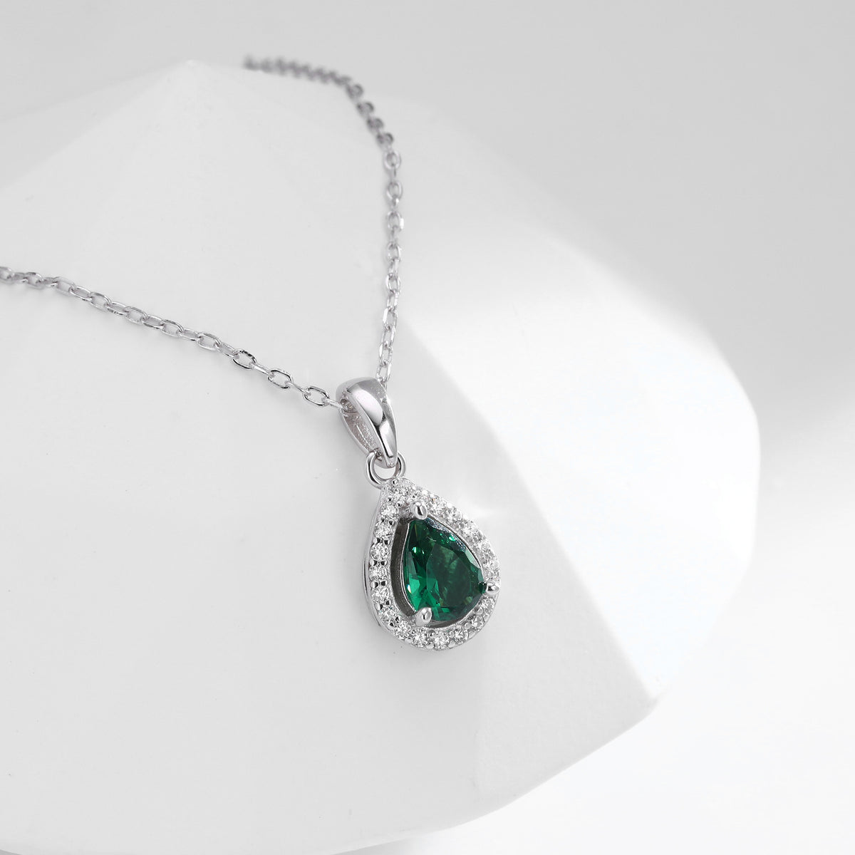 Double-Layer Zircon Earrings and Necklace Set – image 30